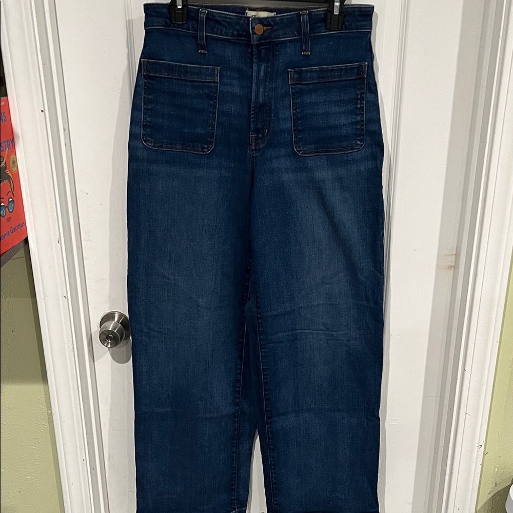 Madewell the curvy Emmett wide leg Jean in Allentown wash
